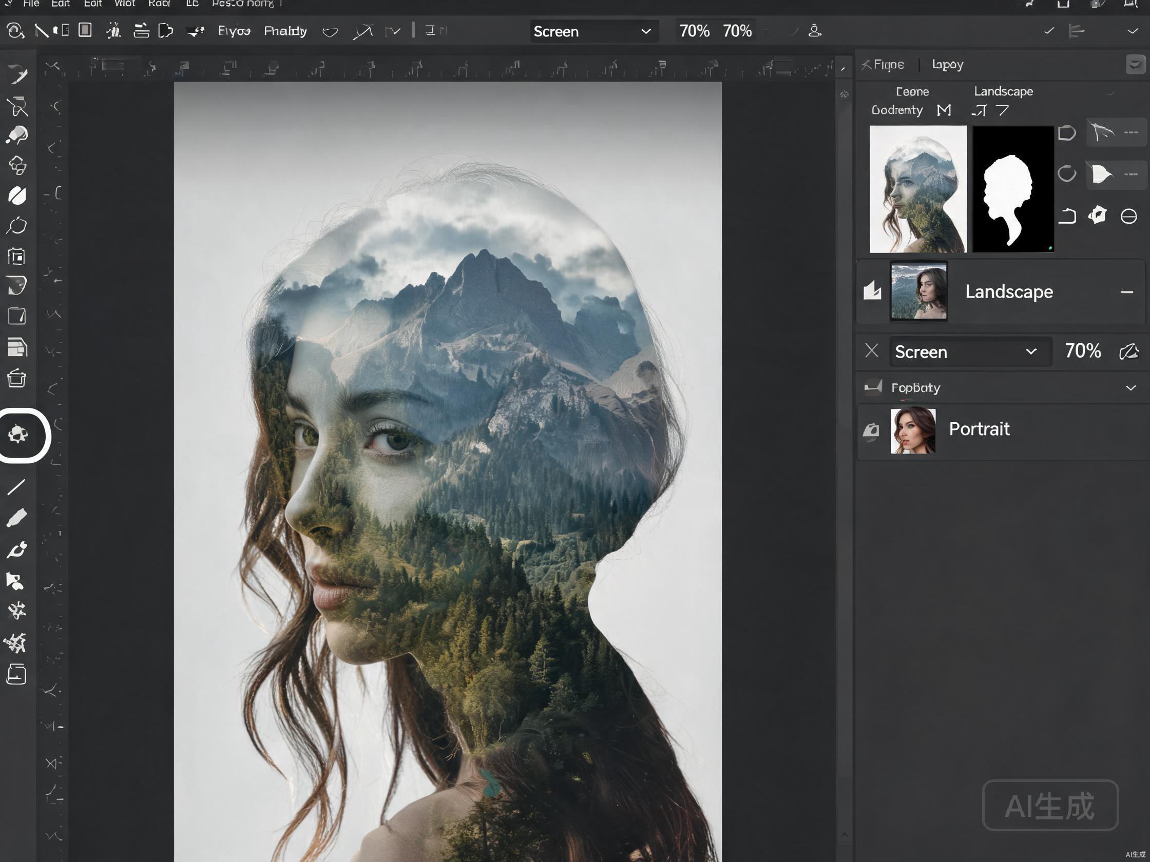 Photoshop双重曝光效果教程:用图层混合创造梦幻合成 - 配图2