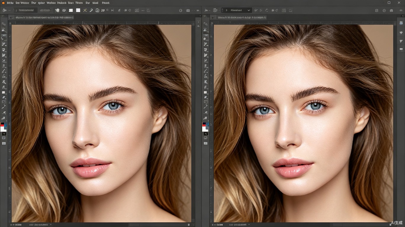Photoshop频率分离磨皮教程：零瑕疵皮肤的高级技法