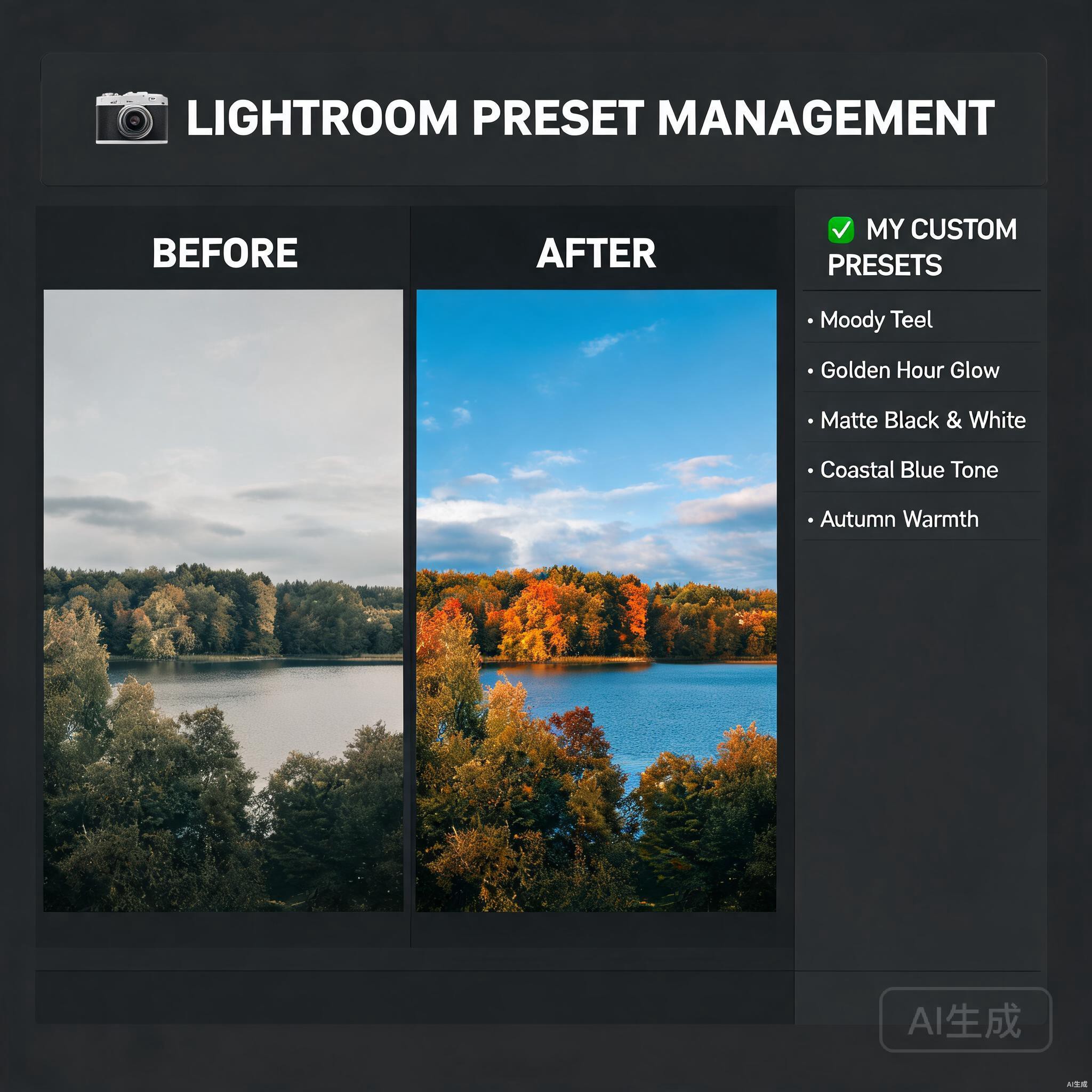 Lightroom预设创建与管理完全指南：打造专属调色风格