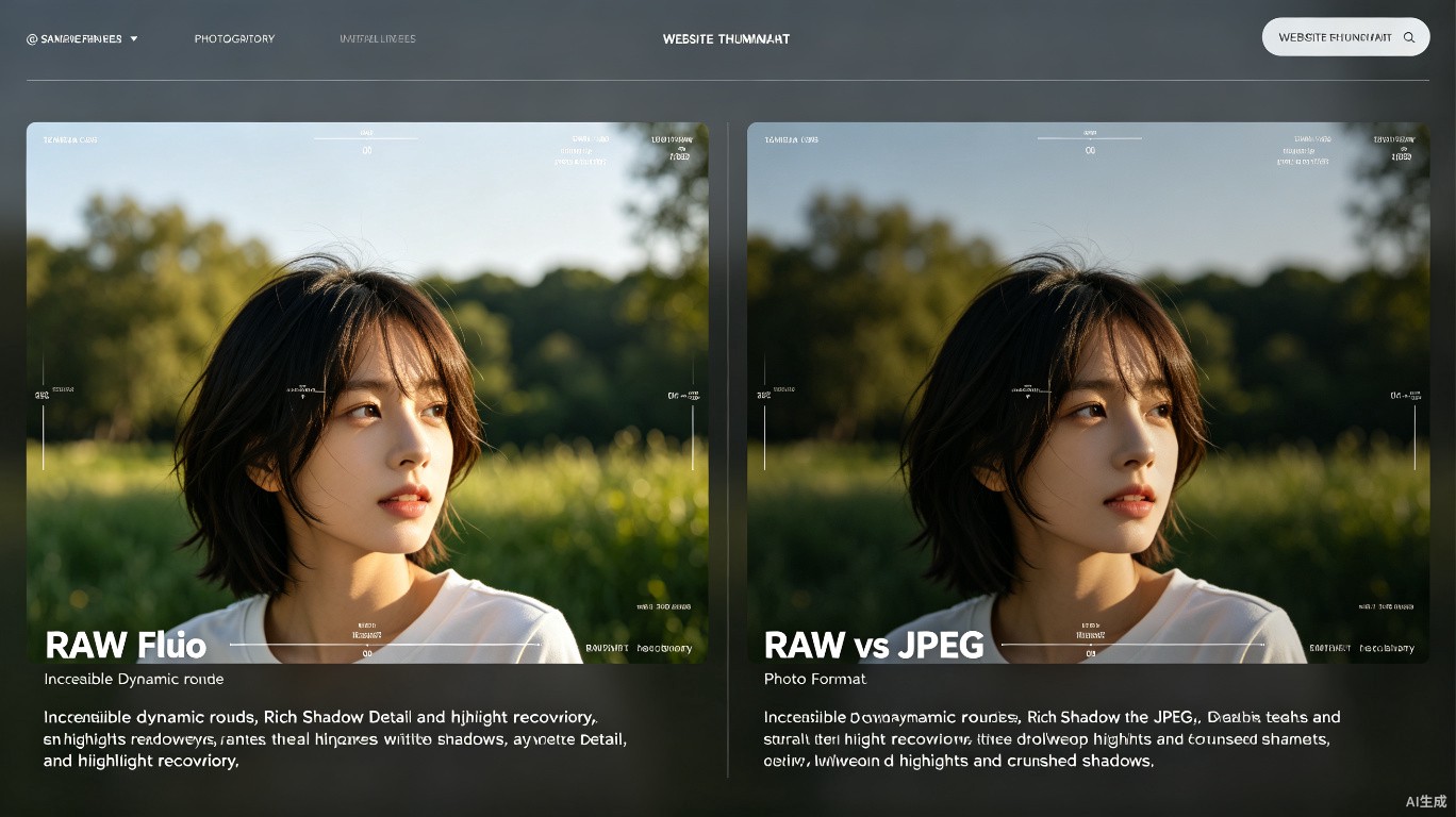 RAW格式vs JPEG：为什么专业摄影师都用RAW拍照