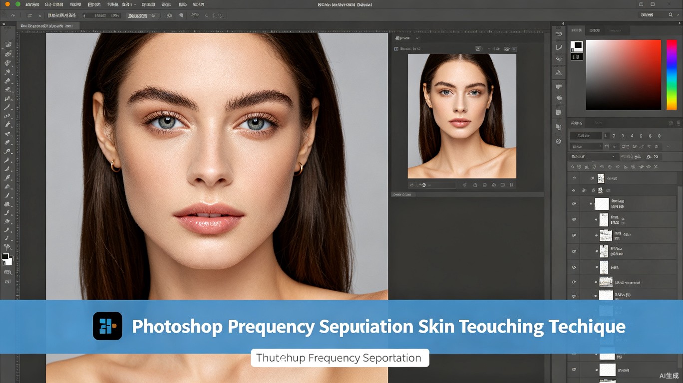 Photoshop磨皮教程：Frequency Separation频段分离法从入门到精通